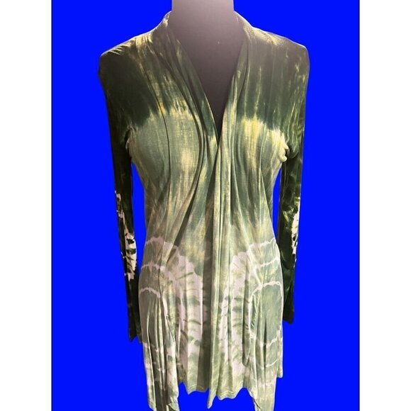 nwt green tie dye cardigan one size fits all - Picture 6 of 9
